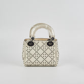 Christian Dior Mini Lady Dior Studded Ivory